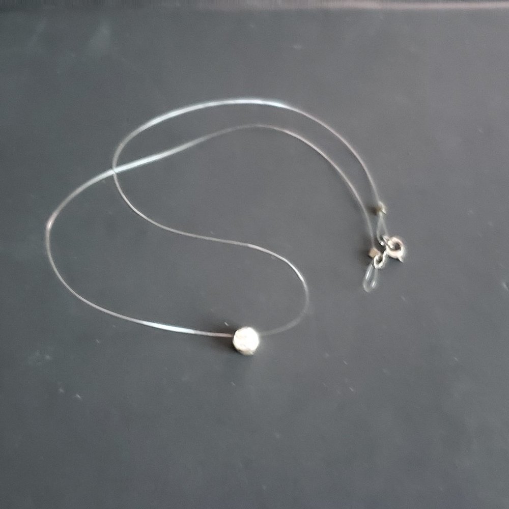 Cubic Zirconia Silver Tone Necklace